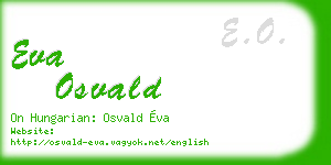 eva osvald business card