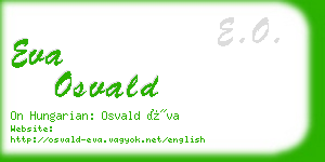 eva osvald business card